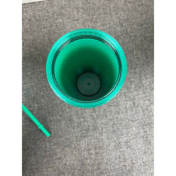Starbucks 2022 WAXBERRY Green Mint STUDDED Ombré Tumbler Grande NEW Holiday Cup - Picture 6 of 7
